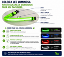 Coleira LED Noturna GlowPet™ – Segurança e Visibilidade para Seu Cachorro em Qualquer Horário