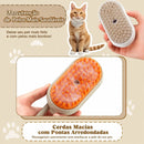 Escova de Vapor 3 em 1 para Cães e Gatos | Remove Pelos, Massageia e Deixa a Pelagem Mais Bonita