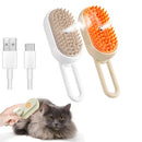 Escova de Vapor 3 em 1 para Cães e Gatos | Remove Pelos, Massageia e Deixa a Pelagem Mais Bonita