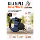 Guia Retrátil Automática para Cães 3m com LED – Mais Liberdade, Controle e Praticidade nos Passeios