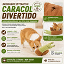 Brinquedo Interativo Caracol Porta Petiscos para Cães e Gatos | Estimula a Inteligência e Combate o Tédio