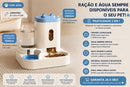 Alimentador Automático para Cães e Gatos com Bebedouro Integrado – Ração e Água Sempre Disponíveis