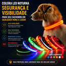 Coleira LED Noturna GlowPet™ – Segurança e Visibilidade para Seu Cachorro em Qualquer Horário