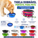Tigela Dobrável Portátil PetBowl™ – Alimentação e Hidratação em Qualquer Lugar