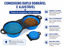Comedouro e Bebedouro Dobrável 2 em 1 para Pets – Alimentação Prática em Qualquer Lugar